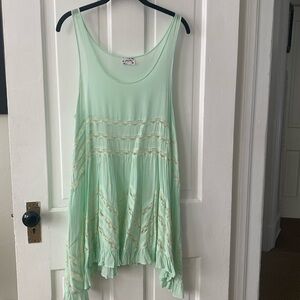 Free People mint green slip-dress